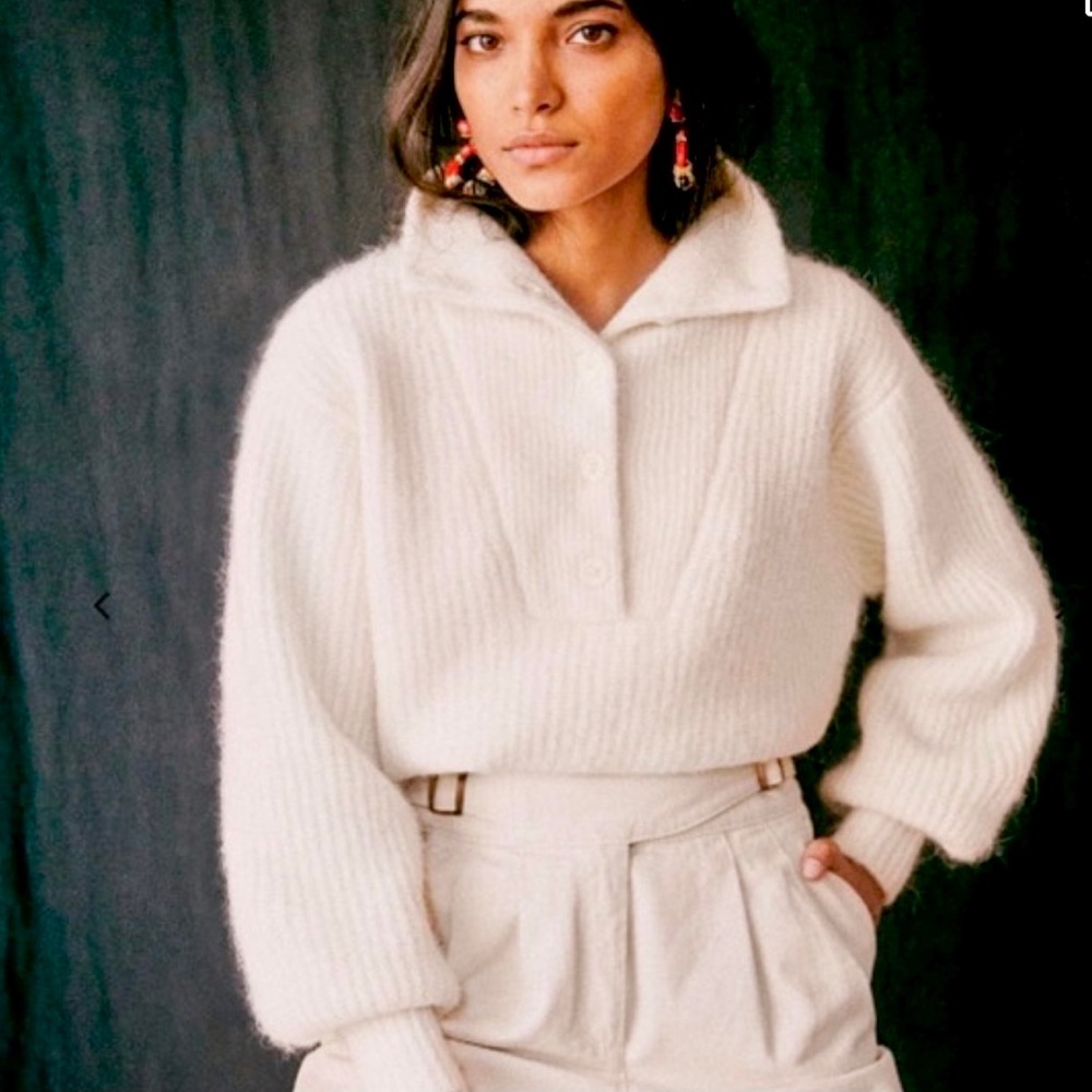 **SOLD** NWT 💫 Sezane Mickey Sweater in Ecru XS